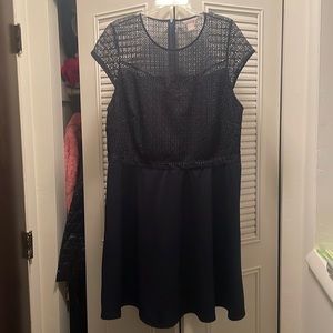 Lace navy blue dress